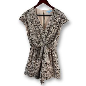 She + Sky cheetah print romper size S